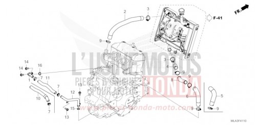 FLEXIBLE DE RADIATEUR/TUYAU D'EAU CMX1100A2P de 2023